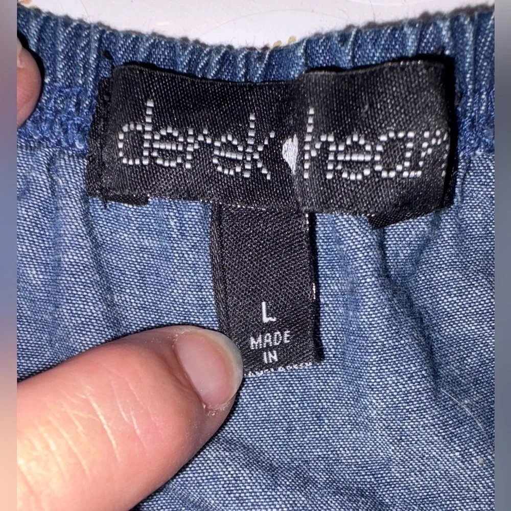 derek ♥️ heart jean jumpsuit size L